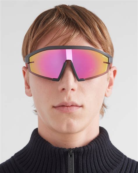 Multicolored Fluo Pink Lenses Prada Linea Rossa Impavid 